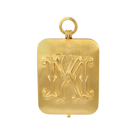 Custom Monogram Gold Locket