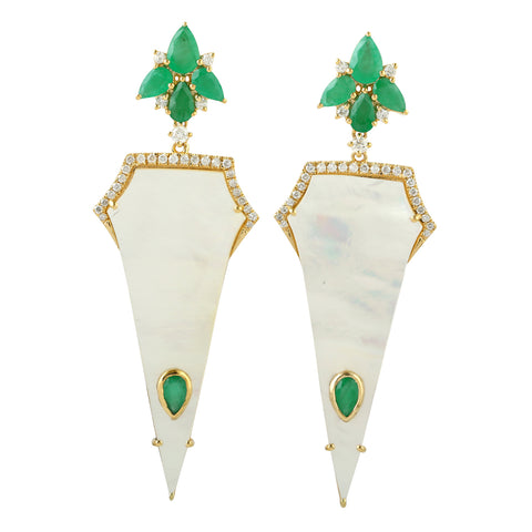 Deco Emerald Earring