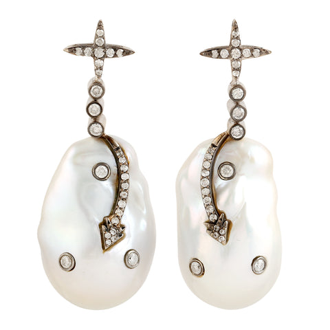Gothic Pearl Earring