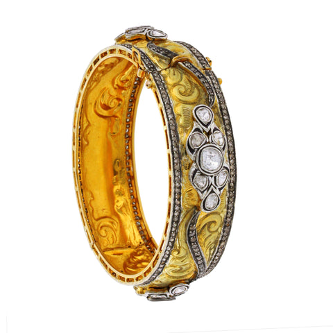 Diamond Scroll Bangle
