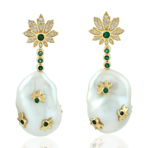 Peacock Pearl Earrings