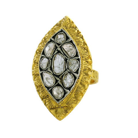 14K and Polki Diamond Ring