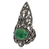 Emerald & Diamond Crown Ring