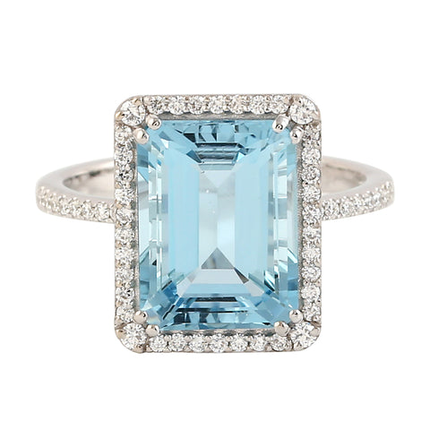 Elegant Aqua Ring