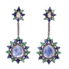 Tanzanite Emerald & Diamond Earring