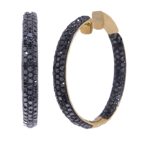 Perfect Black Diamond Hoop