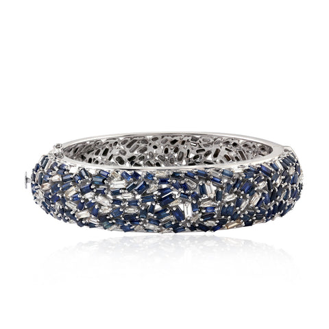 Sapphire and Diamond Confetti Bangle