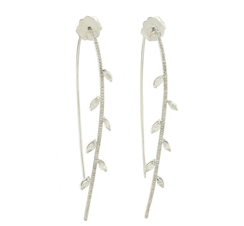 Diamond Petal Half Hoops