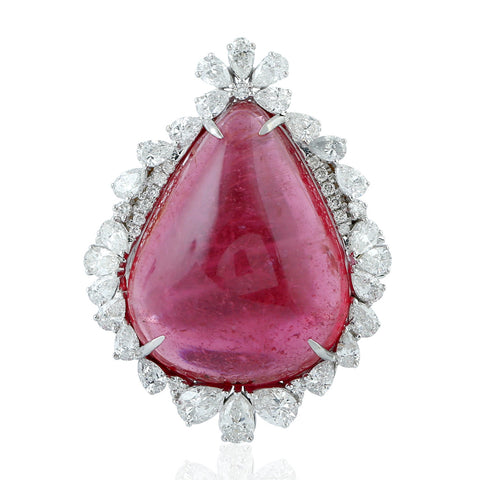 African Rubellite Teardrop Dazzler