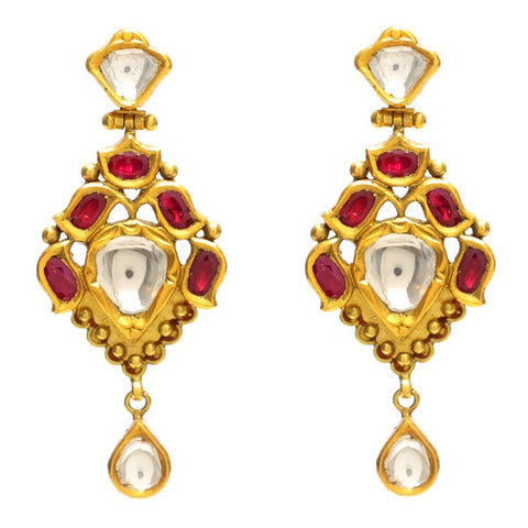 Aman Raja Ruby Earrings