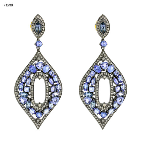 Tempting Tanzanite Flame Earrings